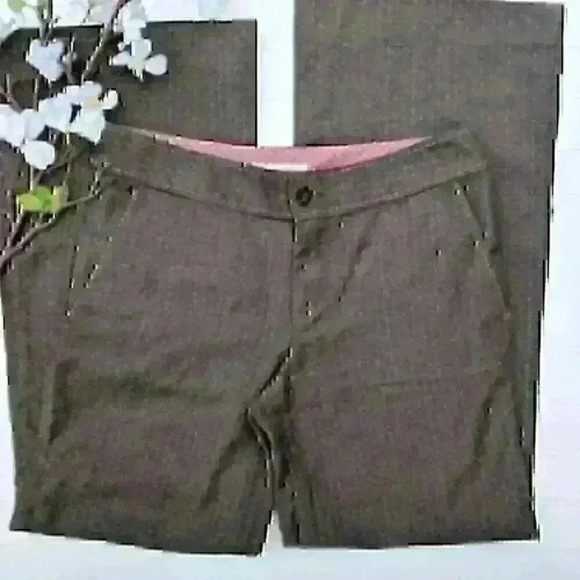 Rebecca Taylor Gray/Pink Wool Bootcut Dress Pants - Picture 1 of 7